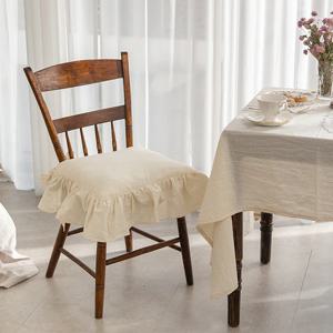 내츄럴 베이지 워싱 의자방석커버