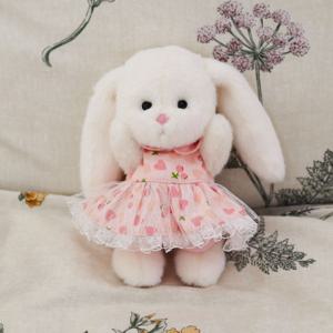 레나버니 핑크체리 드레스 키링 피치화이트