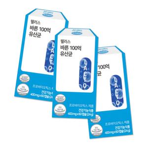 웰러스 바른 100억 유산균 60정 3팩