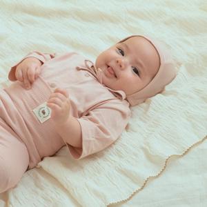 유아 실내복 아기 7부 실내복 핑크
