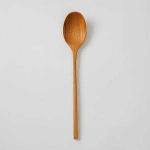 결이 고운 티크우드 디저트스푼