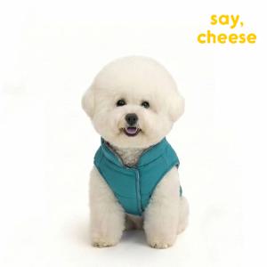 강아지옷 대형견 발열 카라패딩 다크그린 XL-5XL