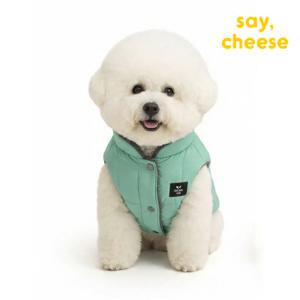 강아지옷 대형견 벨티드 양털 카라패딩 블루 XL-5XL