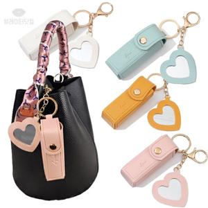 티파니 립스틱 미니 파우치 립밤 립 케이스 키링 거울내장