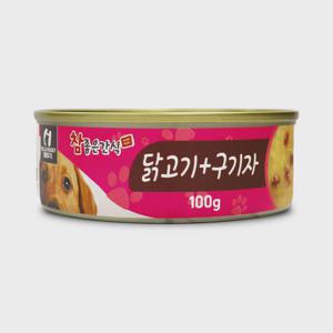헬로도기 강아지통조림 강아지캔 유동식 습식사료 100g 닭고기+구기자