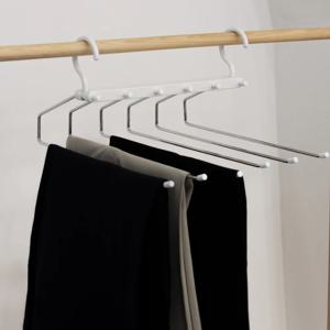 [5% 쿠폰!] 국내제작 6단 접이식 멀티 바지걸이 1개 2개 치마 스카프 넥타이걸이