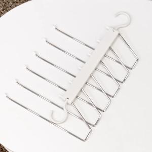 [5% 쿠폰!] 국내제작  6단 접이식 멀티 바지걸이 1개 치마 스카프 넥타이걸이