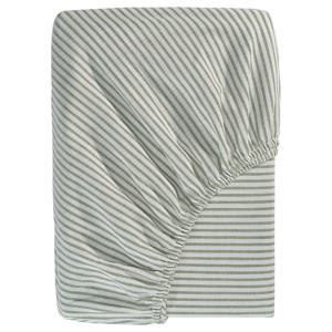 솔피블라 매트리스커버 침대패드 화이트 그린/스트라이프 싱글 90x200cm