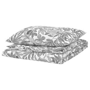 브로크드라세나 이불커버+베개커버 화이트/블랙 150x200/50x80cm