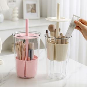 아크릴 화장품 브러쉬 정리함 화장대 보관함 통 연필꽂이