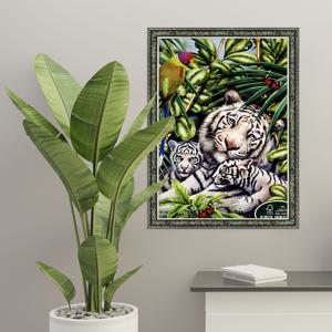 500피스 직소퍼즐 밀림속 백호가족 인테리어액자 PL729