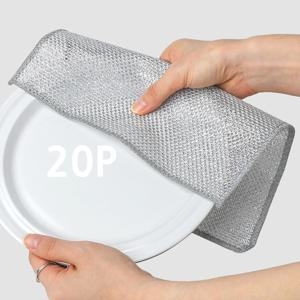 무흠집 양면 은사 수세미 20개 주방용 설거지 과일 노스크래치 2겹 기름때 찌든때 제거