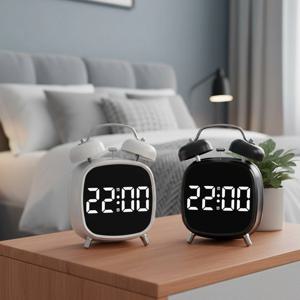 8032 탁상 알람시계 공부방 침실 책상 집들이 인테리어 무소음 led 디지털 전자 시계