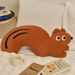 스쿼럴 빅 테일 쿠션 귀여운 다람쥐 애착 반려 인형 바디필로우 목베개 자취 이사 집순이