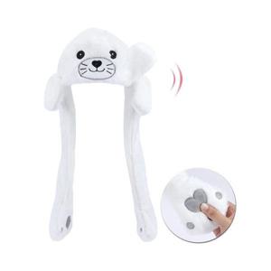 하프물범 화이트 귀가 움직이는 귀달이 모자 귀가 쫑긋 파닥 HPS-H-1