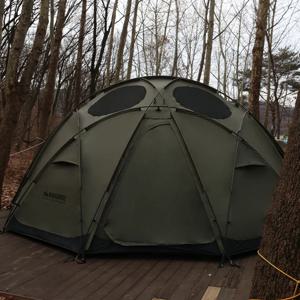 캠핑 하프문 돔 대형 장박 그늘막 리빙쉘 쉘터 동계 텐트