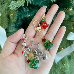 크리스마스 트리 비즈 키링 4종 징글벨 성탄 어린이집 유치원 마니또 커플 우정 선물 템