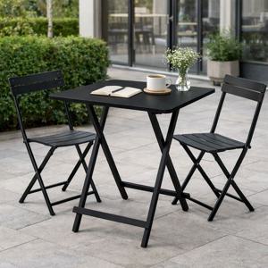 홈접이식테이블 800x500 사각 2인 철제 폴딩 식탁