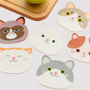 스타큐브몰 실리콘 컵받침 홈파티 홈카페 방수 귀여운 티코스터