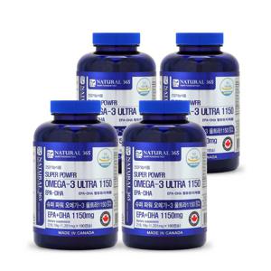 캐나다 슈퍼파워 오메가-3 울트라 1150-6개월분-4병