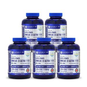 캐나다 슈퍼파워 오메가-3 울트라 1150-6개월분-5병
