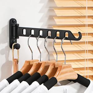 접이식 벽 옷걸이 행거 접착식 방문 옷걸이 욕실 수건걸이 벽걸이 빨래건조대 중형