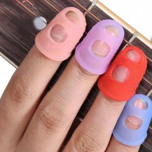 통기타 액세서리 미끄럼방지 다용도 실리콘 손가락 가드 골무 4p