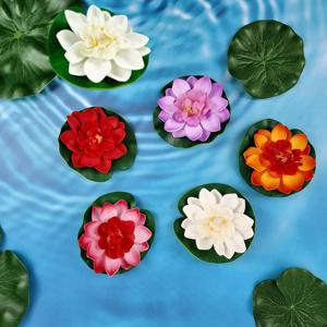 물에뜨는 연못 어항 가든 데코장식 연꽃 연잎 모형 플로팅 조화