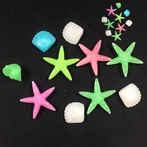 수족관 어항 야광 빛나는 글로스톤 인테리어 조개 장식 10p 4세트