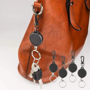 캠핑 등산 분실방지 늘어나는 와이어 릴 키체인 열쇠고리 키링 홀더