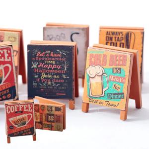 인형의집 돌하우스 꾸미기 인테리어 장식 미니 입간판 빈티지 모형