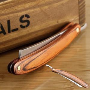 바버샵 이발관 이용원 전문가용 나무핸들 우드 면도칼 외날 면도기