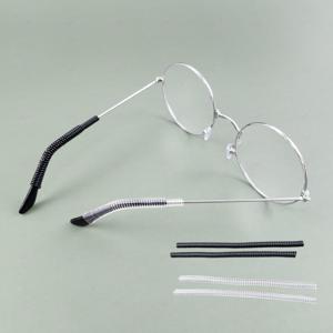 귀아픔 흘러내림 방지 스프링 실리콘 논슬립 투명 블랙 안경 다리 커버