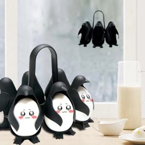 귀여운 펭귄 디자인 계란 삶기 틀 거치대 데임 방지 달걀 찜기 홀더