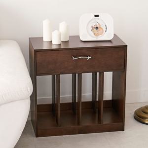 자작나무 원목 사이드 테이블 콘솔 수납장