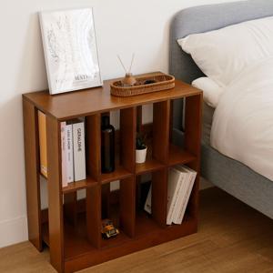 자작나무 2단선반 수납장 사이드 테이블