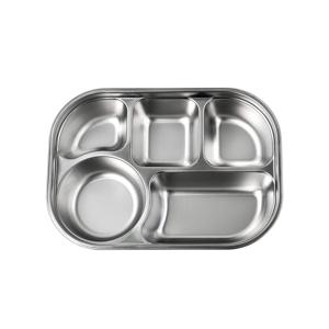 304 스텐 5구 식판 유아 아기 어린이집 배식판 어른 다이어트 가정용 식판 나눔접시