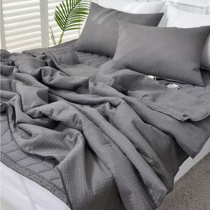 시크릿 뱀부 시어서커 침구 차렵이불 호텔이불 이불 K +패드 Q 세트