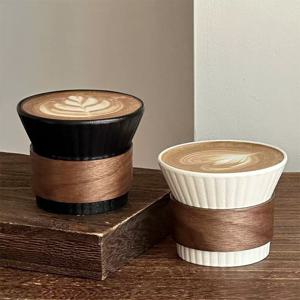 [해외] 1+1 빈티지 앤틱 세라믹 물컵 홈카페 사무실 우유잔 주스컵 일자컵 2colors