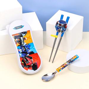 또봇 킨더 스텐릴팡젓가락 스핀퍼즐스푼케이스 3P세트 / TB8525