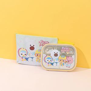 릴팡 뽀로로 5구 스텐 가방 식판세트