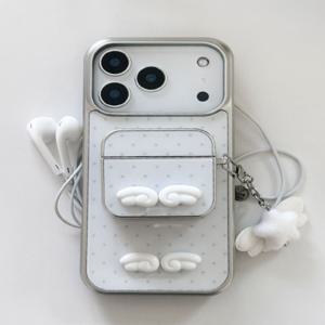 입체 천사 날개 엔젤 윙 실버 에어팟 케이스