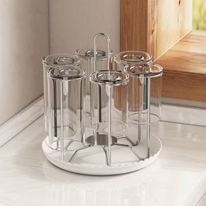 스테이 스텐304 6구 물빠짐 컵거치 건조대