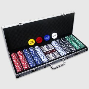 포커칩 세트 카지노칩 세븐 카드 게임 숫자 홀덤 칩 하드케이스증정 500SET