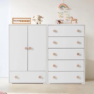 미카엘 신생아옷장 초등학생옷장 베이비장 아이방 주니어 (양문+5단서랍)