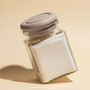 미르 헥사 팬트리 58T캡 실리콘뚜껑 허브 사각 유리병 150ml