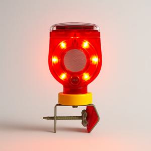 태양열 쏠라 델리네이터 태양광 LED 회전 경고등 양면 점멸형 휀스용