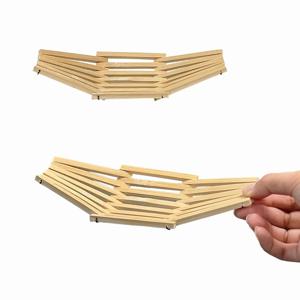 천연 대나무 3단 물수건받침 ( 일식당 시보리받침 물티슈 호텔 레스토랑 다용도 쟁반 )