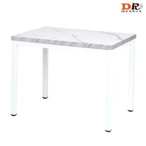 40각 화이트 900 마블패턴 테이블 / 커피숍 식탁 식당 가게 업소 철제 카페 식탁