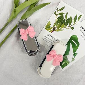 리본폴딩거울빗 머리빗 브러쉬 손거울 휴대용 접이식